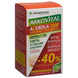 Арковитал Ацерола Аркофарма таблетки 1000 мг дуэт 2 х 30 шт.