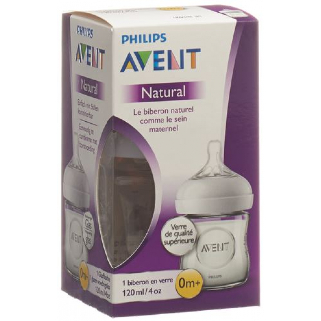 Avent Naturnah-Flasche 120мл Glas