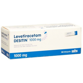 Леветирацетам Деситин 1000 мг 100 мини-упаковок с мини-таблетками покрытыми оболочкой