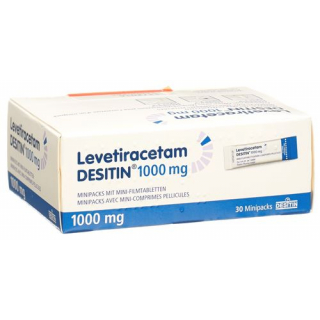 Леветирацетам Деситин 1000 мг 30 мини-упаковок с мини-таблетками покрытыми оболочкой