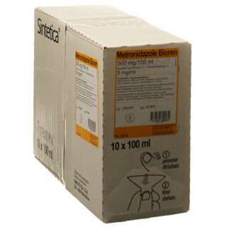 Метронидазол Биорен инфузия для инъекций 10 пластиковых пакетов по 100 мл