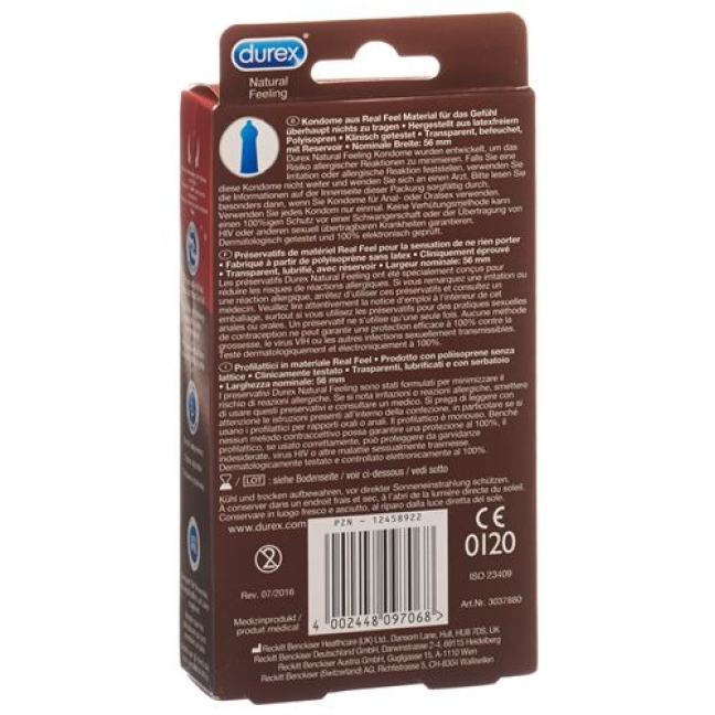 Durex Natural Feeling Praservativ 10 штук Durex Natural Feeling Praservativ 10 штук
