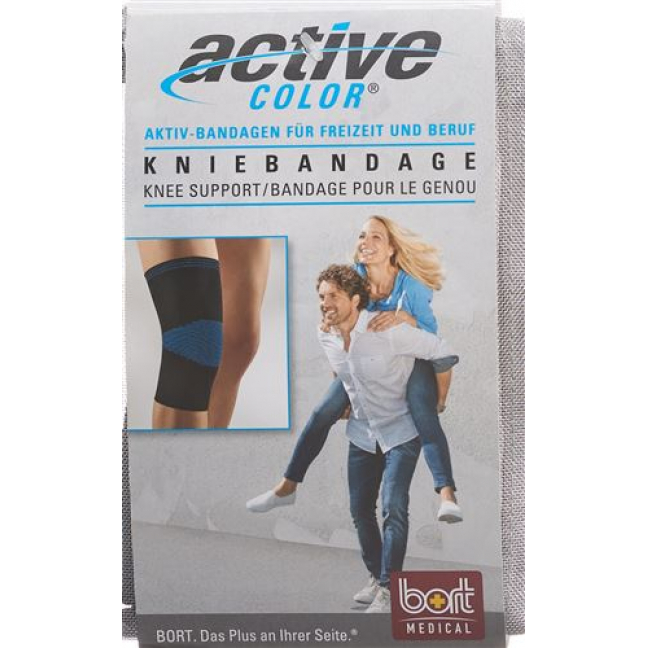 Bort Aktive Color Kniebandage размер S -32см Schwarz