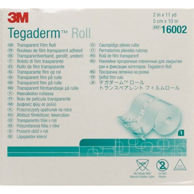 3M Tegaderm Roll Folienverband 5см x 10m Transparent