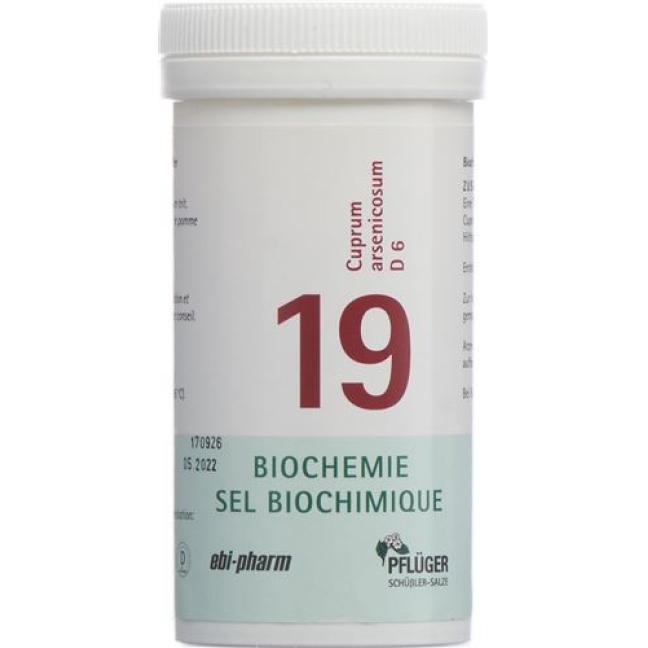 Pflueger Schussler Nr. 19 Cupr Arseni в таблетках, D 6 100 Pflueger Schussler Nr. 19 Cupr Arseni в таблетках, D 6 100