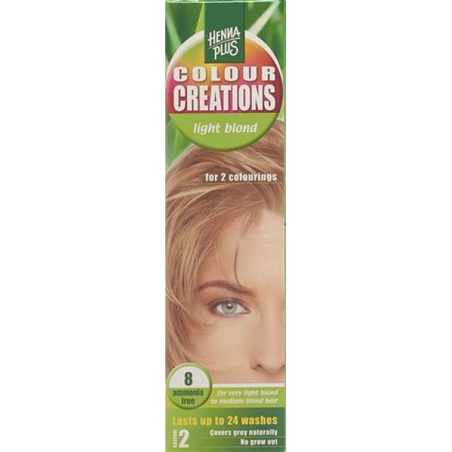 HENNA COL CREAT 8 LIGHT BLOND