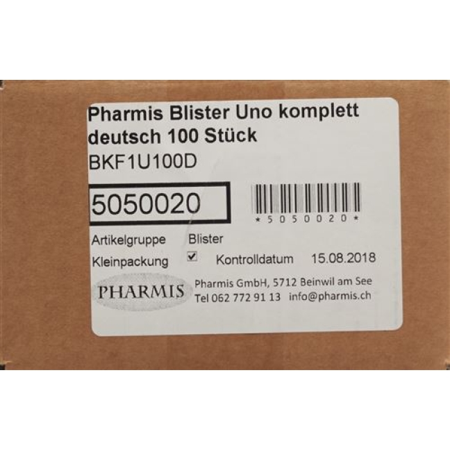 PHARMIS BLISTER UNO KOMPLETT PHARMIS BLISTER UNO KOMPLETT