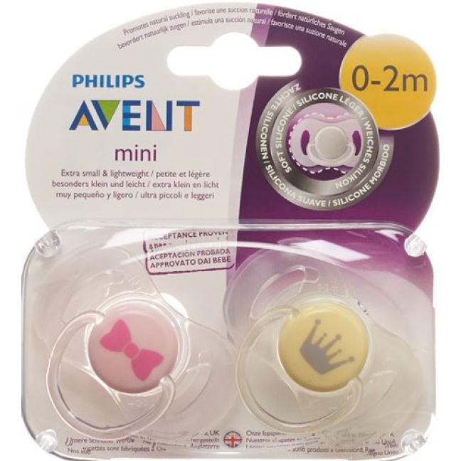 Avent Philips Mini Beruhigungssauger 0-2M Madchen