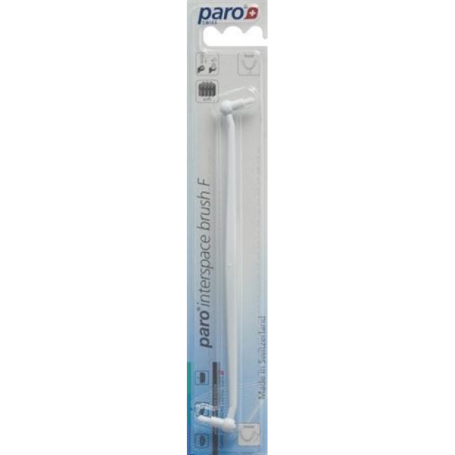 Paro Interspace Burste F Halter Weiss 2 Bursten