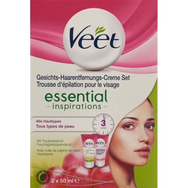 Veet Haarentfernungs-Set Gesicht 2x 50мл