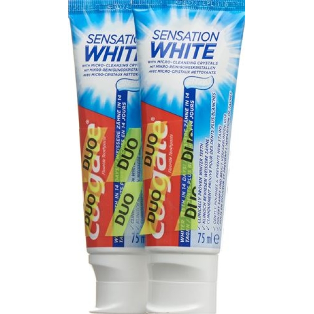 Colgate Sensat White Zahnpasta Duo 2x 75мл