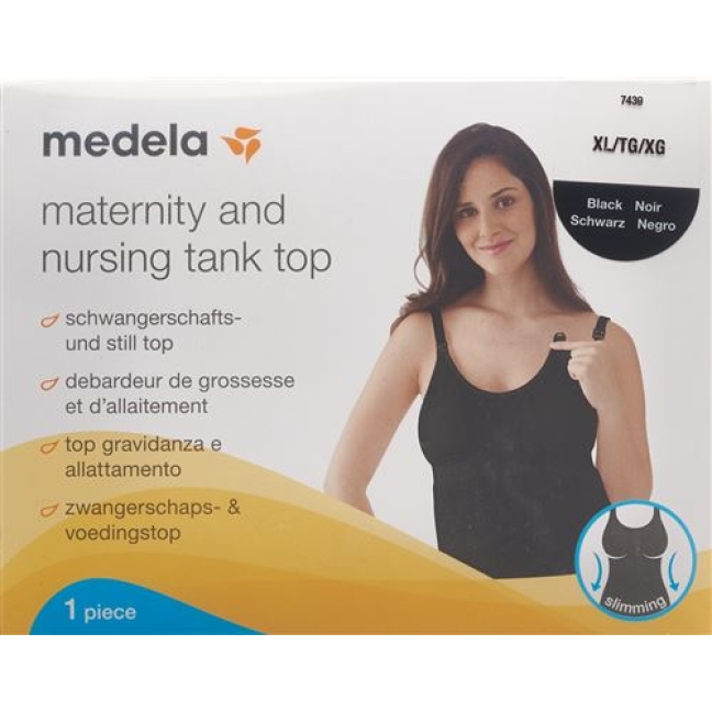 Medela Schwangerschafts- und Still Top XL Schwarz