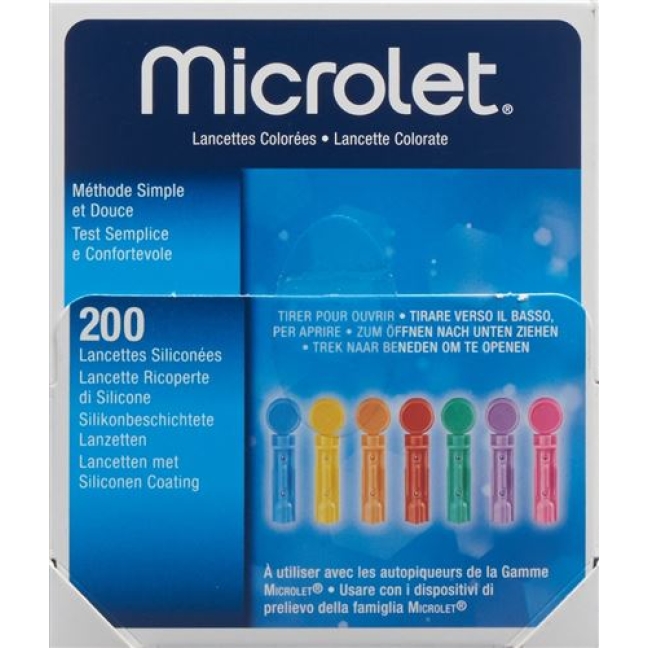 Microlet ланцеты Farbig 200 штук