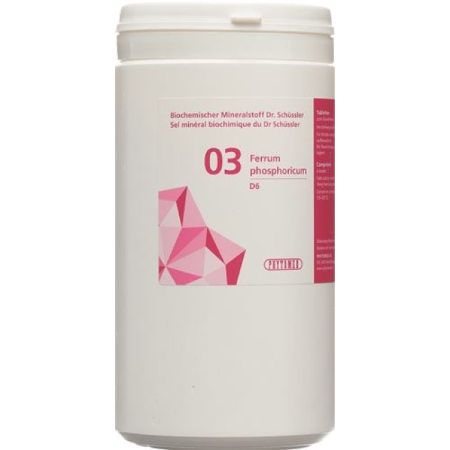 Phytomed Schussler Nr. 3 Ferr Phos в таблетках, D 6 50г Phytomed Schussler Nr. 3 Ferr Phos в таблетках, D 6 50г