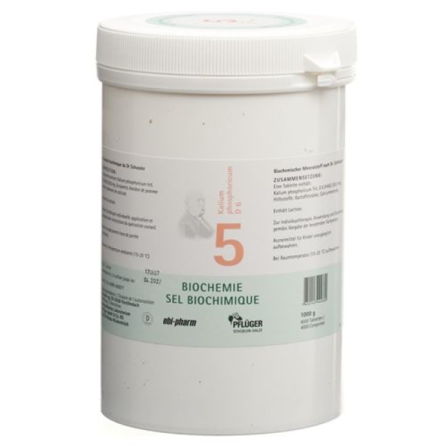 Pflueger Schussler Nr. 5 Kal Phos в таблетках, D 6 1000г Pflueger Schussler Nr. 5 Kal Phos в таблетках, D 6 1000г