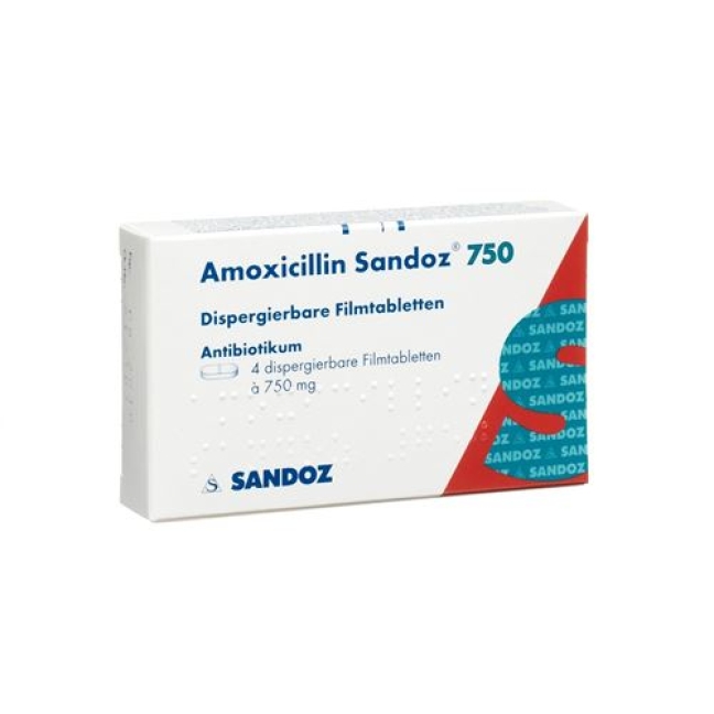 Amoxicillin Sandoz 750 mg 4 tablets Amoxicillin Sandoz 750 mg 4 tablets