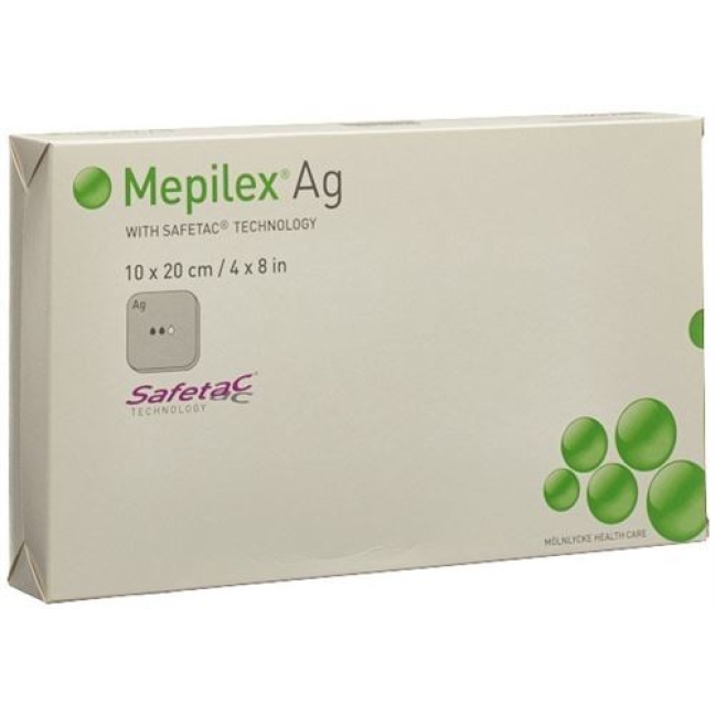 Mepilex Ag Schaumverband Safetac 10x20см Sil 5 штук