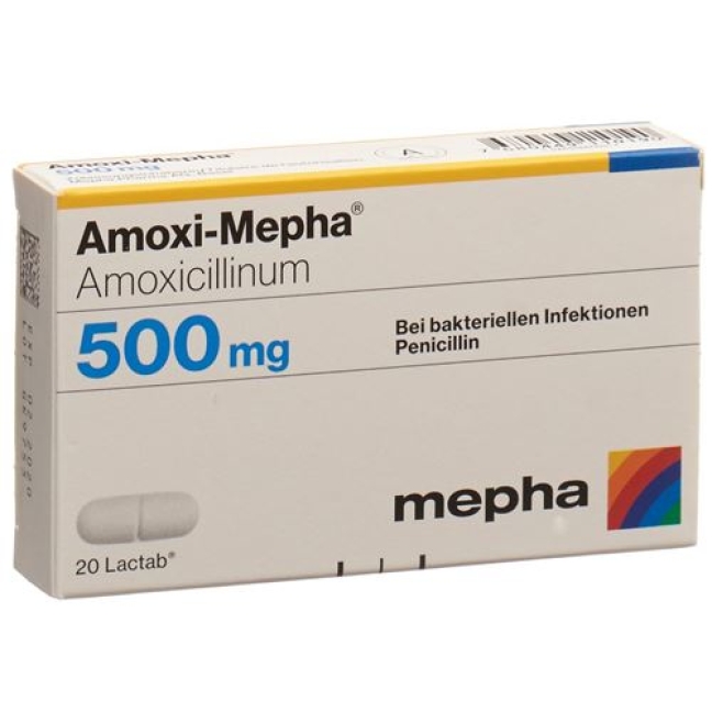 Amoxi Mepha 500 mg 20 Lactabs Amoxi Mepha 500 mg 20 Lactabs