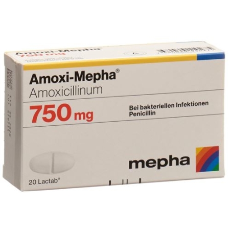 Amoxi Mepha 750 mg 20 Lactabs Amoxi Mepha 750 mg 20 Lactabs