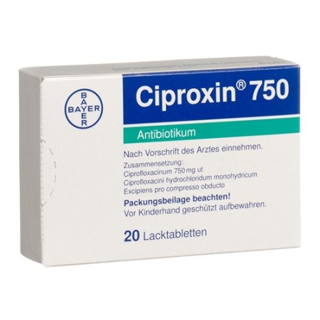 Ciproxin 750 mg 20 Lacktablets Ciproxin 750 mg 20 Lacktablets