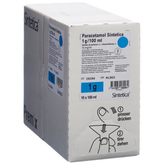Парацетамол Синтетика 1 г / 100 мл инфузионный раствор 10 пакетов