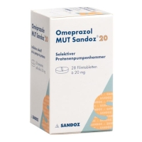 Omeprazol Mut Sandoz 20 mg 28 filmtablets Omeprazol Mut Sandoz 20 mg 28 filmtablets