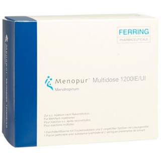 Менопур Мультидоз сухое вещество 1200 МЕ с растворителем 1 флакон