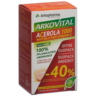 Арковитал Ацерола Аркофарма таблетки 1000 мг дуэт 2 х 30 шт.