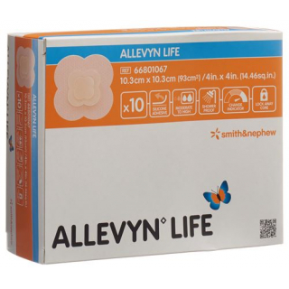 Allevyn Life Adhasiver Silikonschaumverband 10.3x10.3см 10 штук