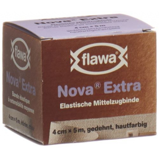Бинт Flawa Nova Extra короткоэластичный 4смх5м телесного цвета