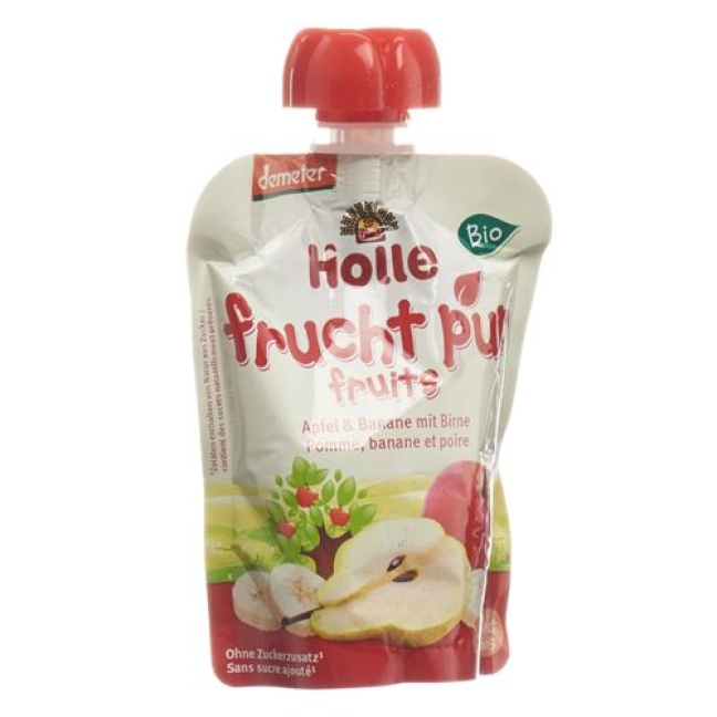 Holle Pouchy Apfel&banane mit Birne 90г