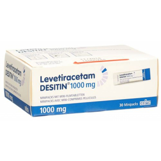 Леветирацетам Деситин 1000 мг 30 мини-упаковок с мини-таблетками покрытыми оболочкой