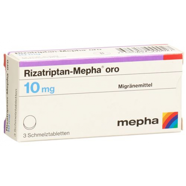 Rizatriptan Mepha Oro 10 mg 3 Schmelz tablets