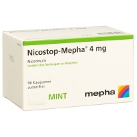 Никостоп Мефа мята 4 мг 96 жевательных пастилок