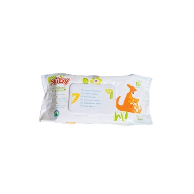 Nuby All Naturals Baby-feuchttucher Antibak 80 штук