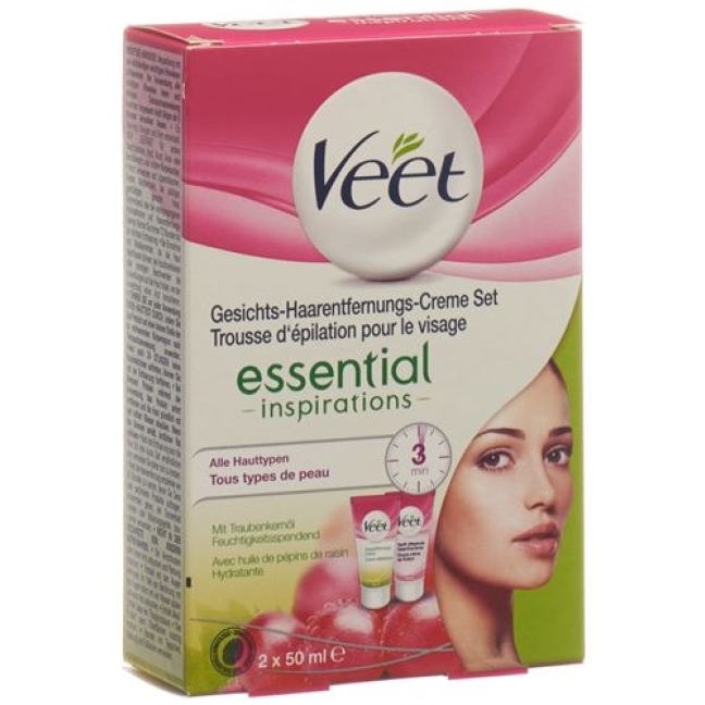 Veet Haarentfernungs-Set Gesicht 2x 50мл