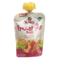 Holle Pouchy Birne Pfirs+himb M Dink 90г
