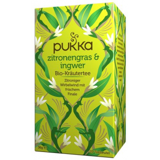 Чай Pukka с лемонграссом и имбирем, органический пакетик, 20 шт.