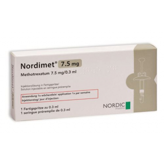 Нордимет раствор для инъекций 7,5 мг / 0,3 мл предварительно заполненный шприц 0,3 мл