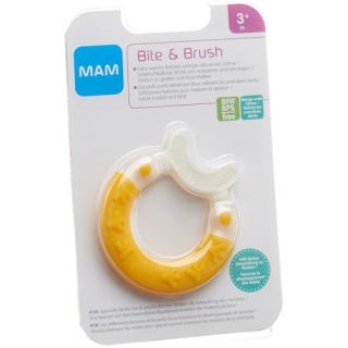 Кольцо для прорезывания зубов MAM Bite &amp; Brush 3+ месяца