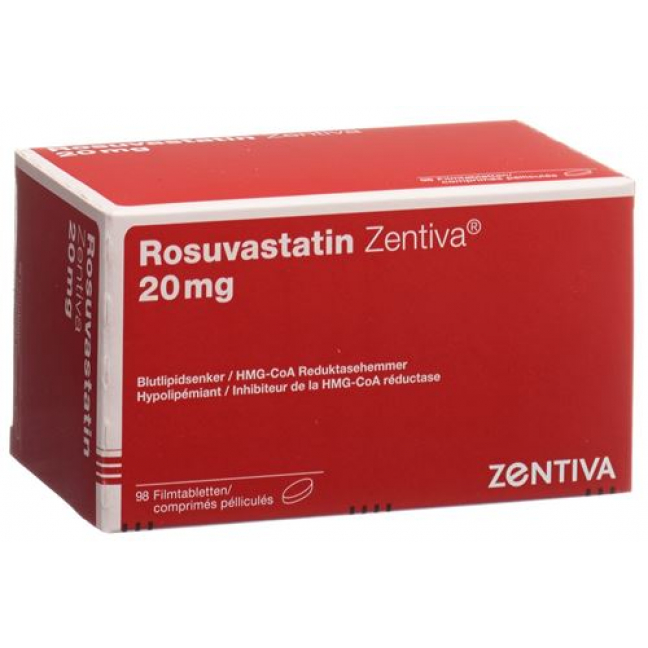 Розувастатин Зентива 20 мг 98 таблеток покрытых оболочкой