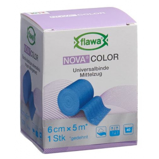 Бинт Flawa Nova Color Ideal 6смх5м синий