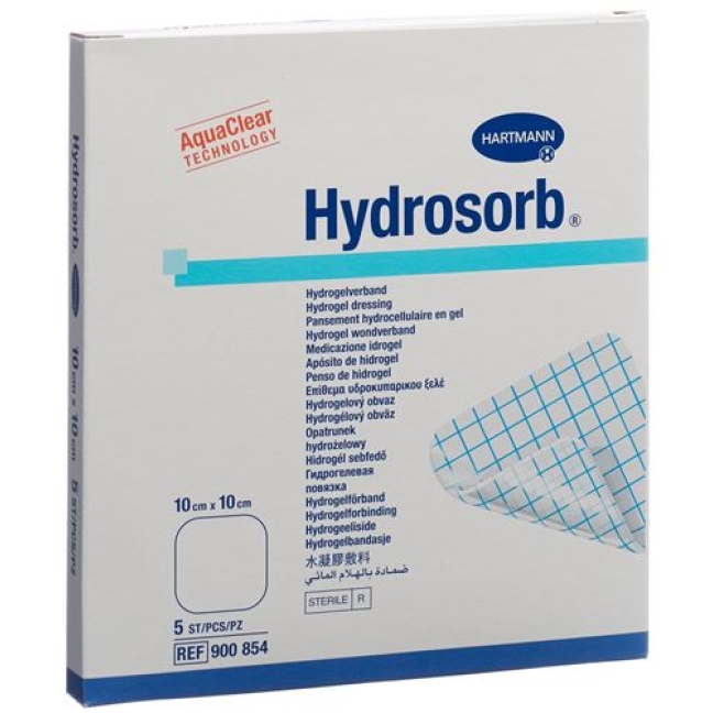 Hydrosorb Hydrogel Verband 10x10см стерильный 5 штук