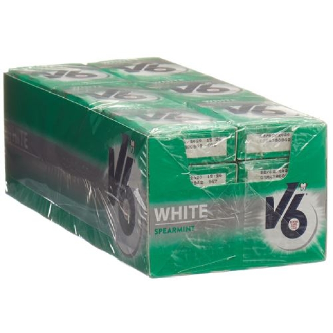 V6 WHITE SPEARMINT KAUGUMMI