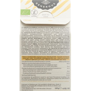 Generous Victor Vanille Sables Glutenfrei 120g