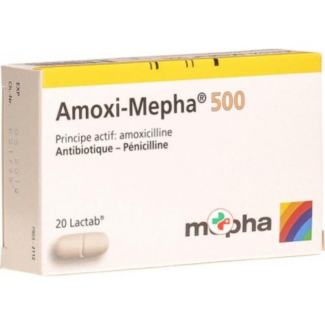 Amoxi Mepha 500 mg 20 Lactabs Amoxi Mepha 500 mg 20 Lactabs