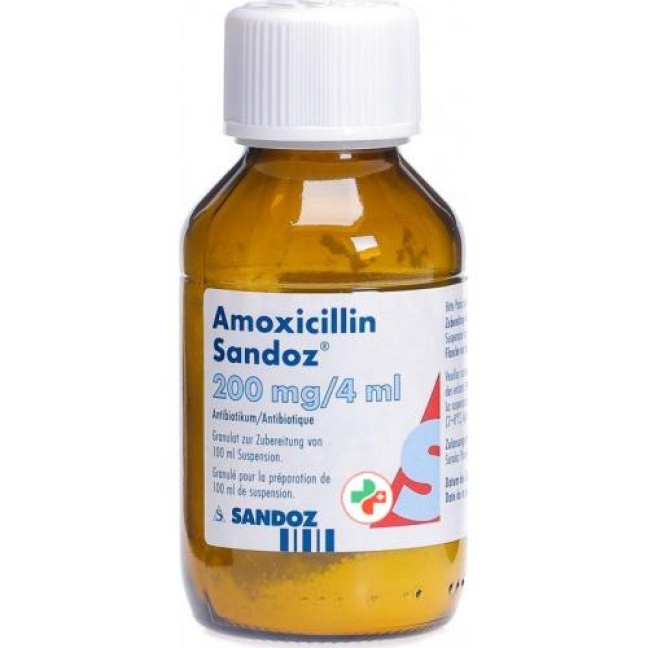 Amoxicillin Sandoz Granulat 200 mg/4 ml 100 ml Amoxicillin Sandoz Granulat 200 mg/4 ml 100 ml
