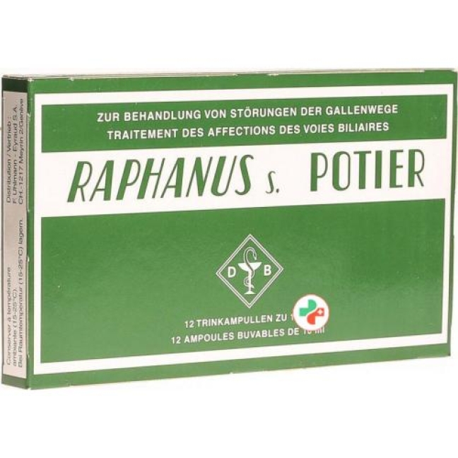 Рафанус С Потье раствор 12 питьевых ампул по 10 мл