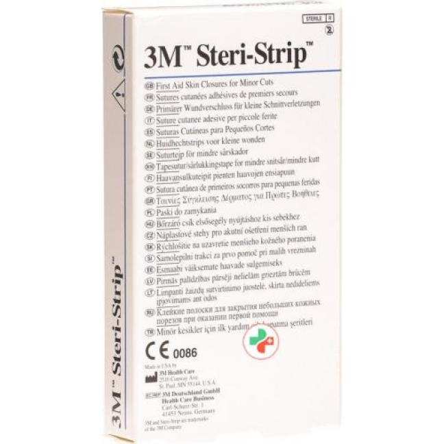 3M Steri Strip 6x38мм Weiss Verstarkt 6x 12 штук