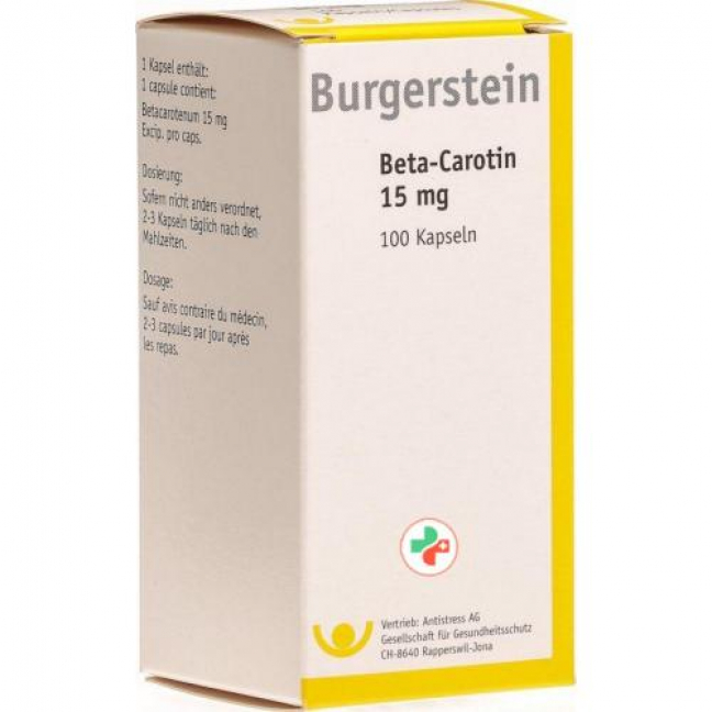 Burgerstein Beta Carotin 15 mg 100 Kaps